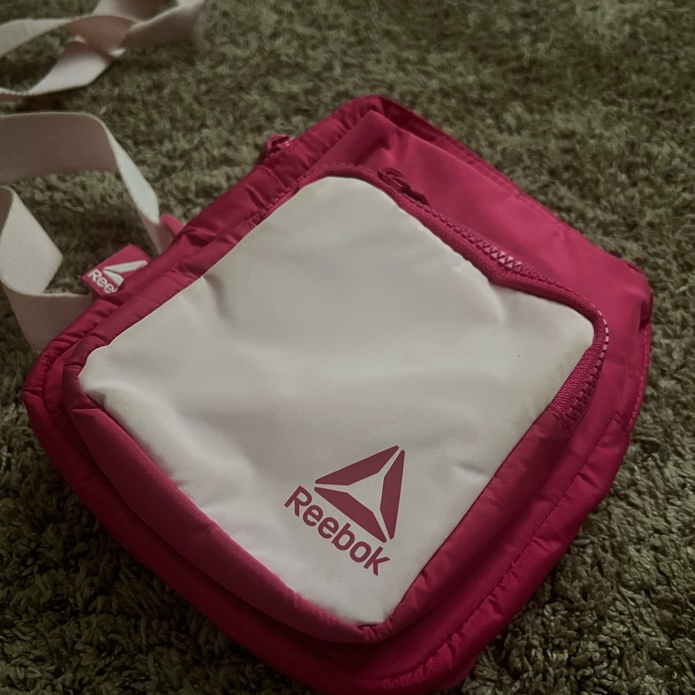 Reebok Fuchsia and Cream Shoulder Bag